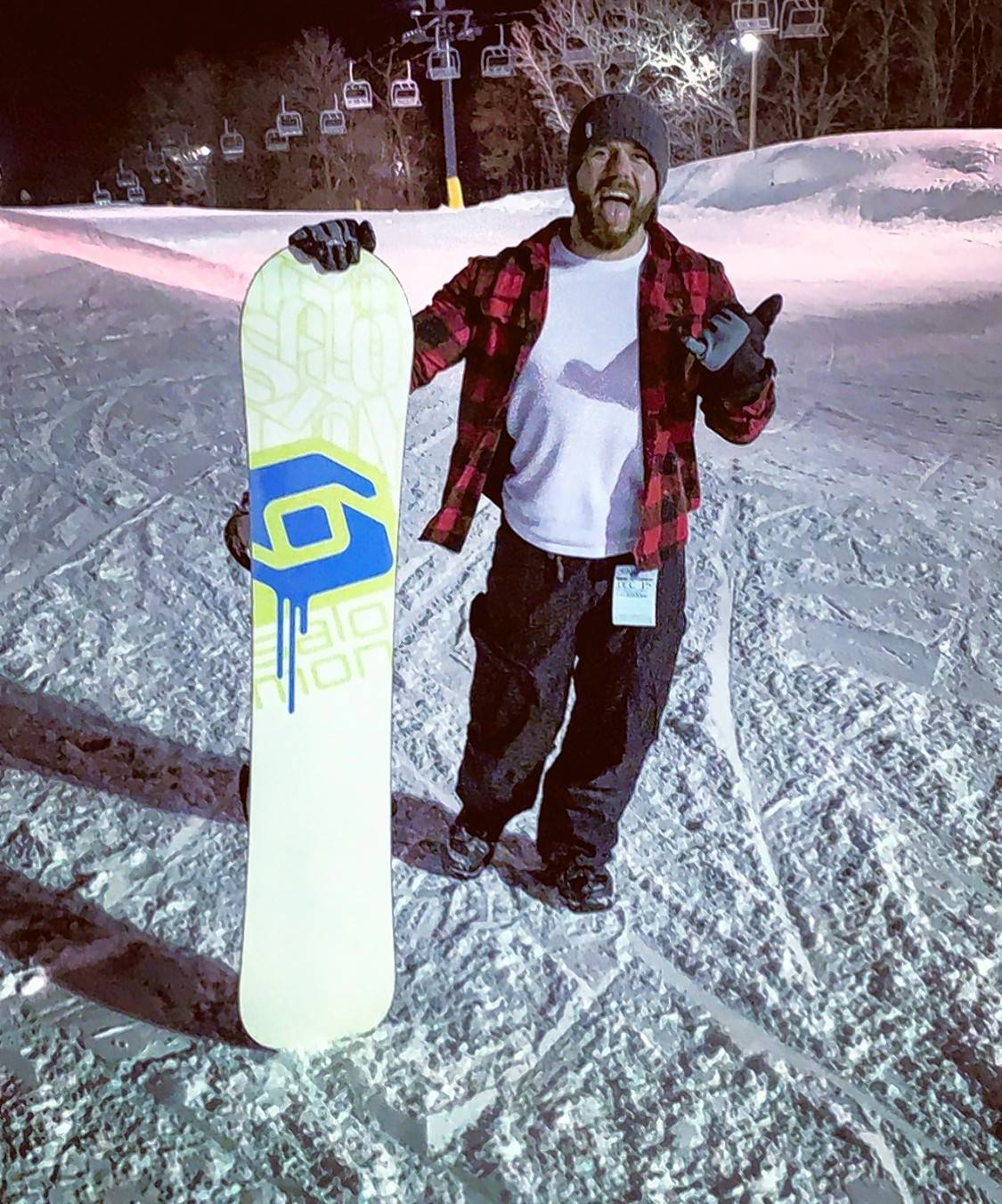 Personal trainer Patrick Stille is an avid outdoorsman, which helps him stay in shape. One of his favorite activities is snowboarding.