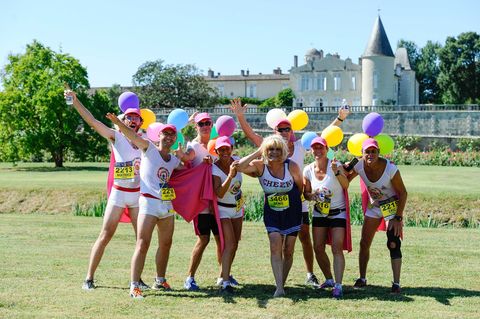 Runners at the Médoc Marathon.