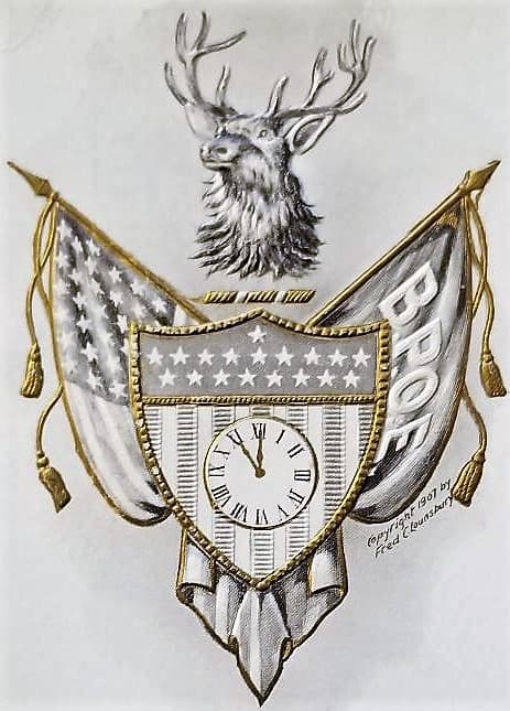(Elks History Project) — 1907 postcard for the Benevolent Protective Order of Elks