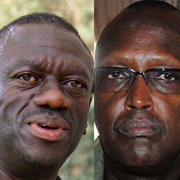 L-R: A photo montage of Dr Kizza Besigye, Lt Gen Henry Tumukunde and Col Samson Mande. FILE