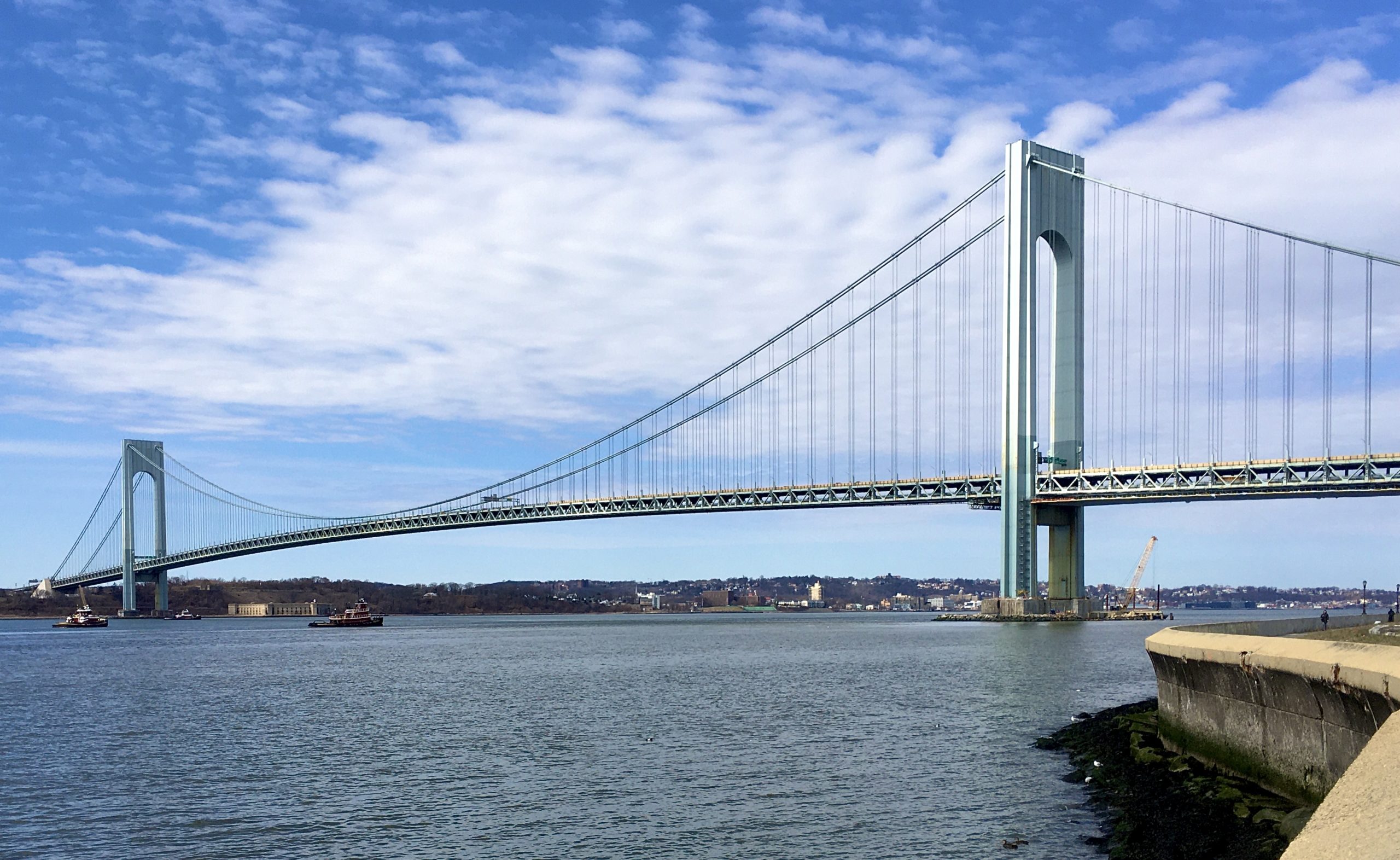 The Verrazzano-Narrows Bridge is so pretty in the March sunshine. Photo: Lore Croghan/Brooklyn Eagle