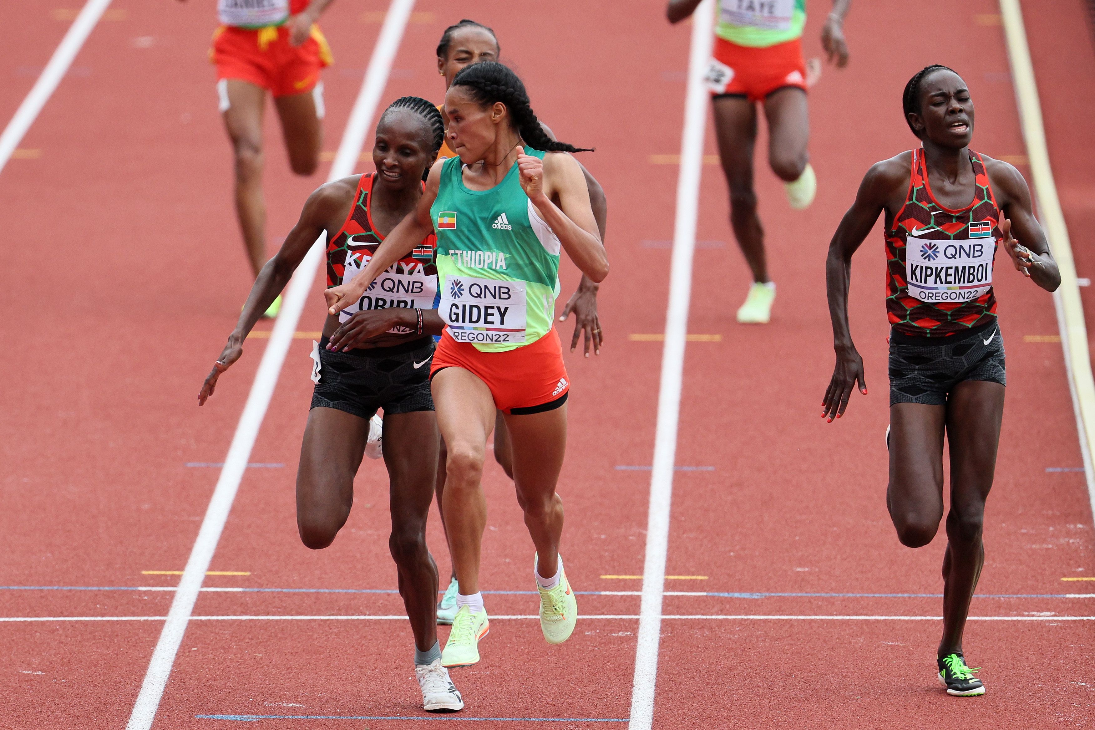 Letesenbet Gidey at the World Athletics Championships Oregon22