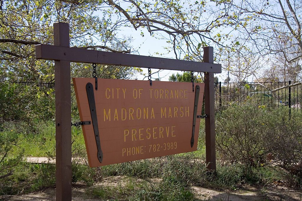 Signage of Madrona Marsh Preserve