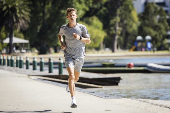 Brett Robinson training in Melbourne.