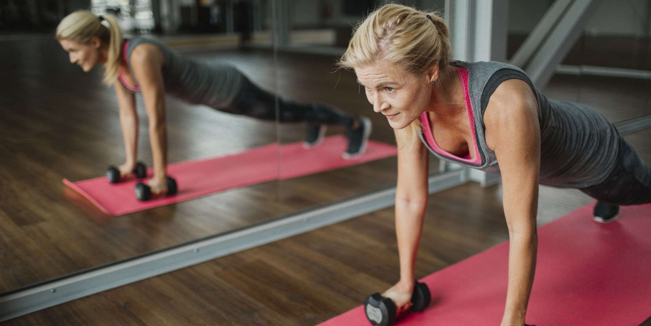 Woman exercising in gym