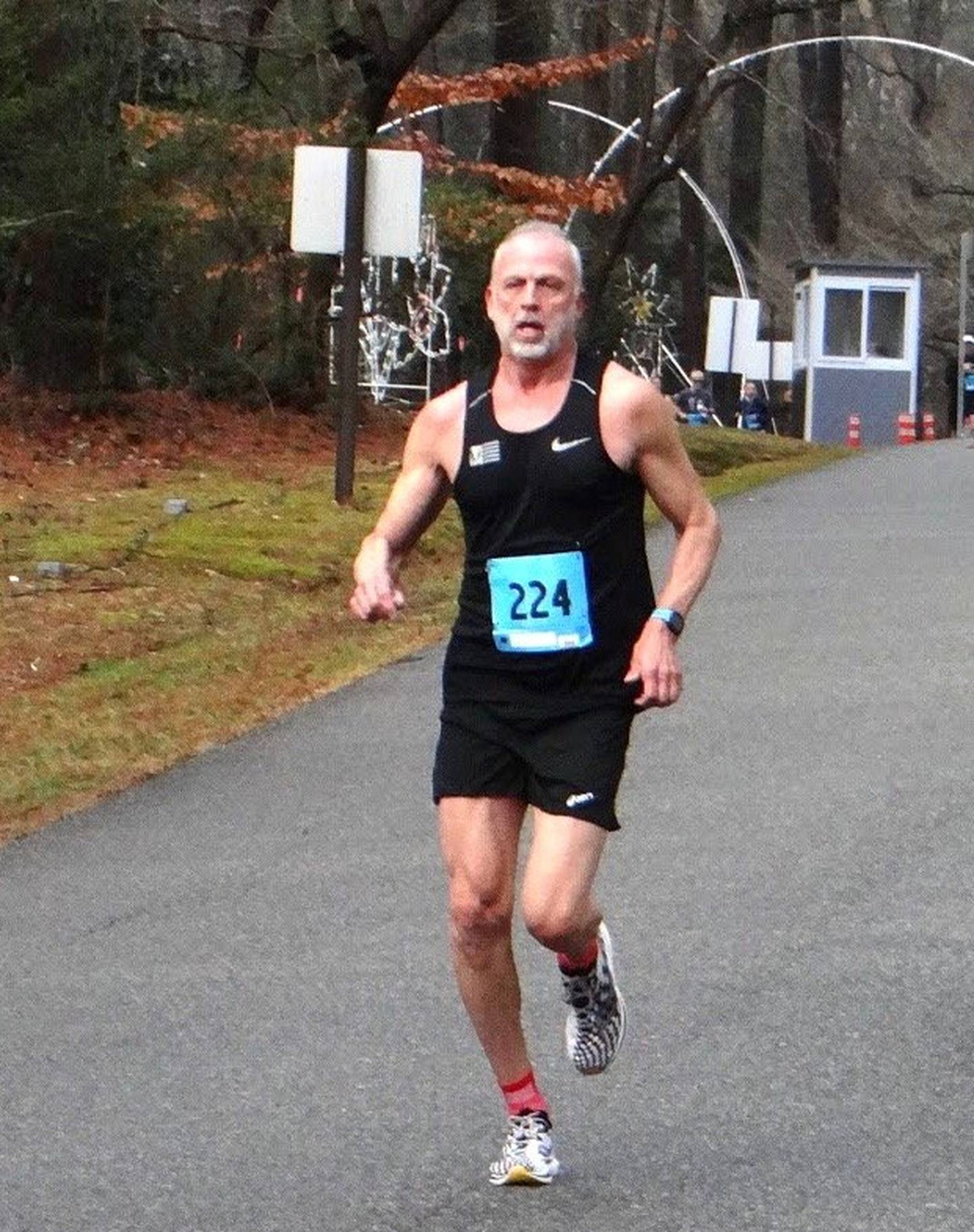 Steve Kast was the overall winner of the 2023 New Years Day 5K, a Peninsula Track Club race. Courtesy of Steve Kast