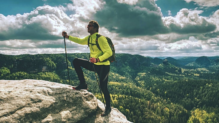 hiker on a peak