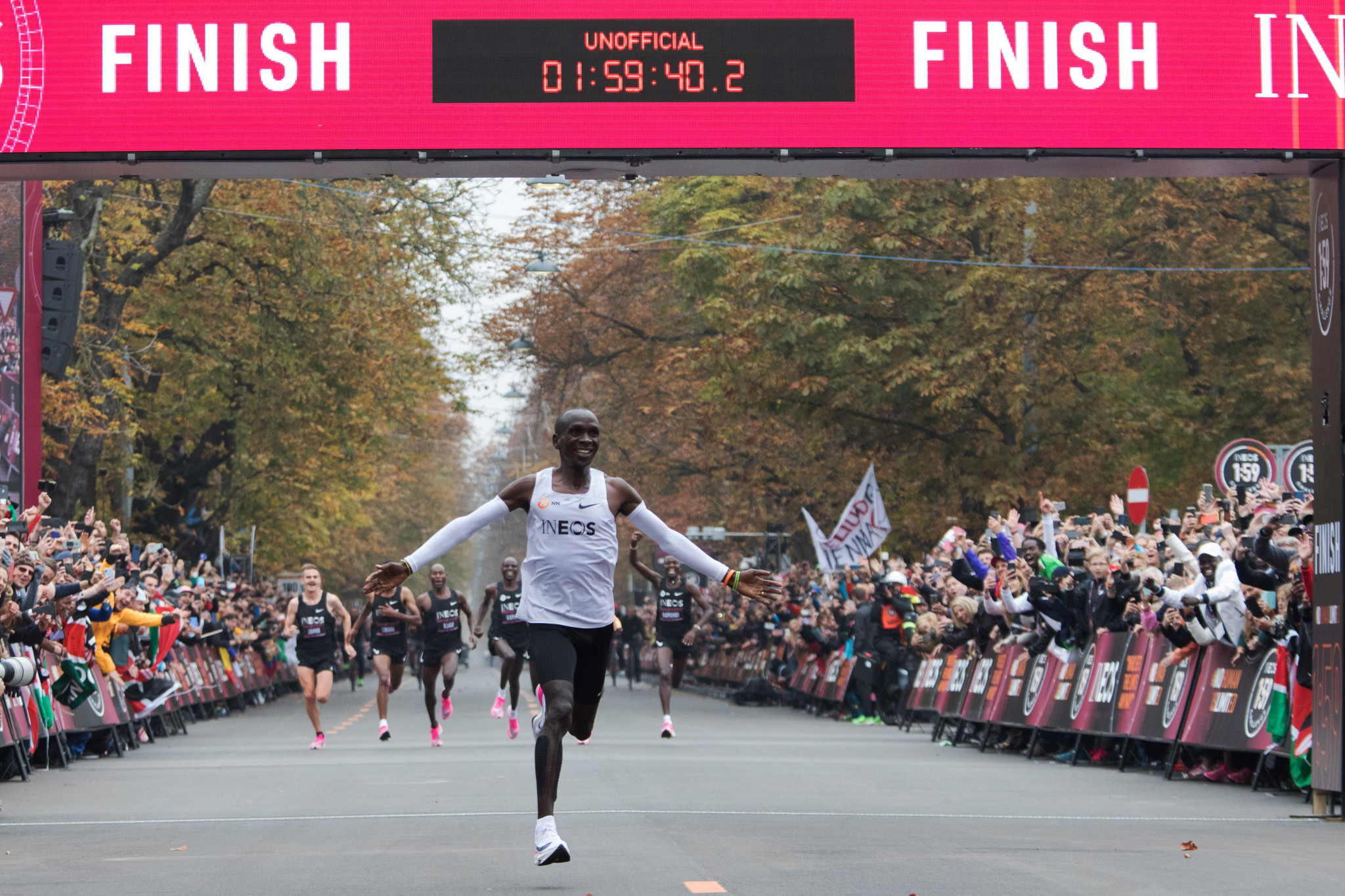 Three of Eliud Kipchoge's pacers from the 1:59 run have had anti-doping rule violations ©Getty Images