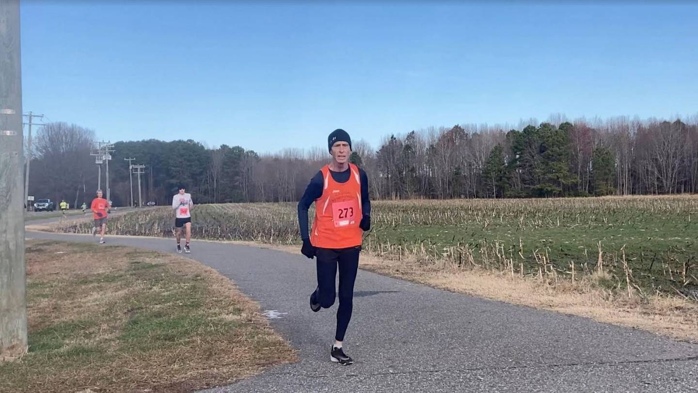 For the Hampton Roads Super Grand Prix Masters division, Robert Whitaker of Yorktown was second on the men's side. Courtesy of Julie Hopper