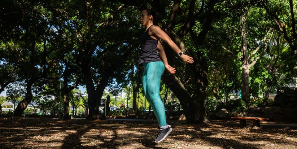 woman doing squat exercises